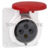 PKF32G434 – PratiKa socket – screw – straight – 32A – 3P + E – 380…415 V AC – panel Schneider Electric
