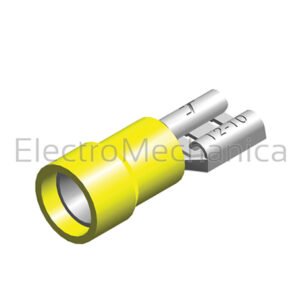 FEMALE P/ON YEL 6.4mm (100) F5-6.4V