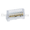 7WAY RAIL MNT TERMINAL POST GREY M107G