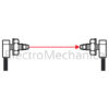 CYL OPTICAL FIBRE M4 THRU BEAM FT-R43